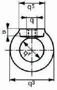 nr Type D2 D3 D4 Tillatt strekklast Tillatt strekklast kg ved 90º kg ved 45º 220045 Løftemutter DIN 582 M10 25 45 25 230 170 220046 Løftemutter DIN 582 M12 30 54 30 340 240 220047 Løftemutter