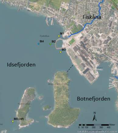 OVERVÅKINGSRAPPORT NORWEGIAN MATERIAL CENTER OF EXPERTISE 14 Antimonverdiene var nær eller under deteksjonsgrensen. Det finnes ingen normverdi for dette metallet.