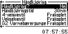 Oppstarting El-kassetter i drift: Her stiller du inn hvor mange el-kassetter som er tilkoplet (1 2). Still inn verdiene for elkassett 1. Disse gjelder også for en eventuell el-kassett 2.