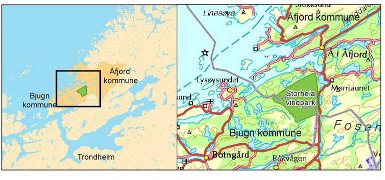 Storheia vindpark Lokalisering 4 LOKALISERING 4.1 Kriterier Ved valg av lokalitet for planlegging av vindkraftverk vurderes flere faktorer.