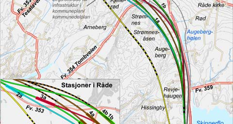 alternativer som alle er lagt i korridoren fra konseptvalgutredningen (KVU).