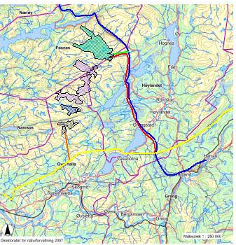 Melding med forslag til utredningsprogram, Grønningfjella vindkraftanlegg Alternativ 3 Bygging av en ca.