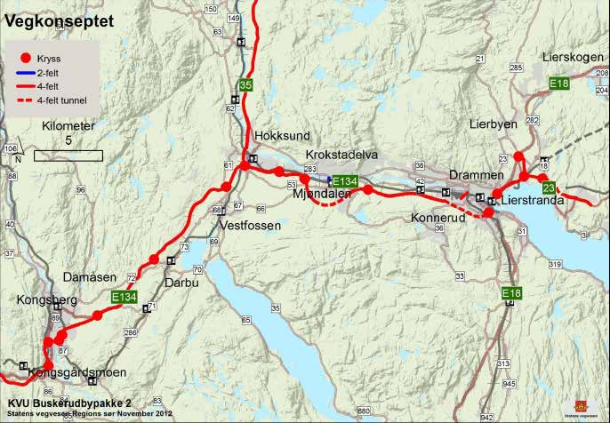 Vegkonseptet Vegkonseptet skal bedre effektiviteten i transportsystemet med satsing på utbygging av vegkapasiteten.