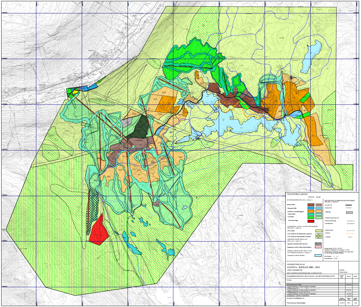 5 Kommunedelplanen legger opp til stor utbygging mellom Kvitåvatn og foten av Gaustatoppen.