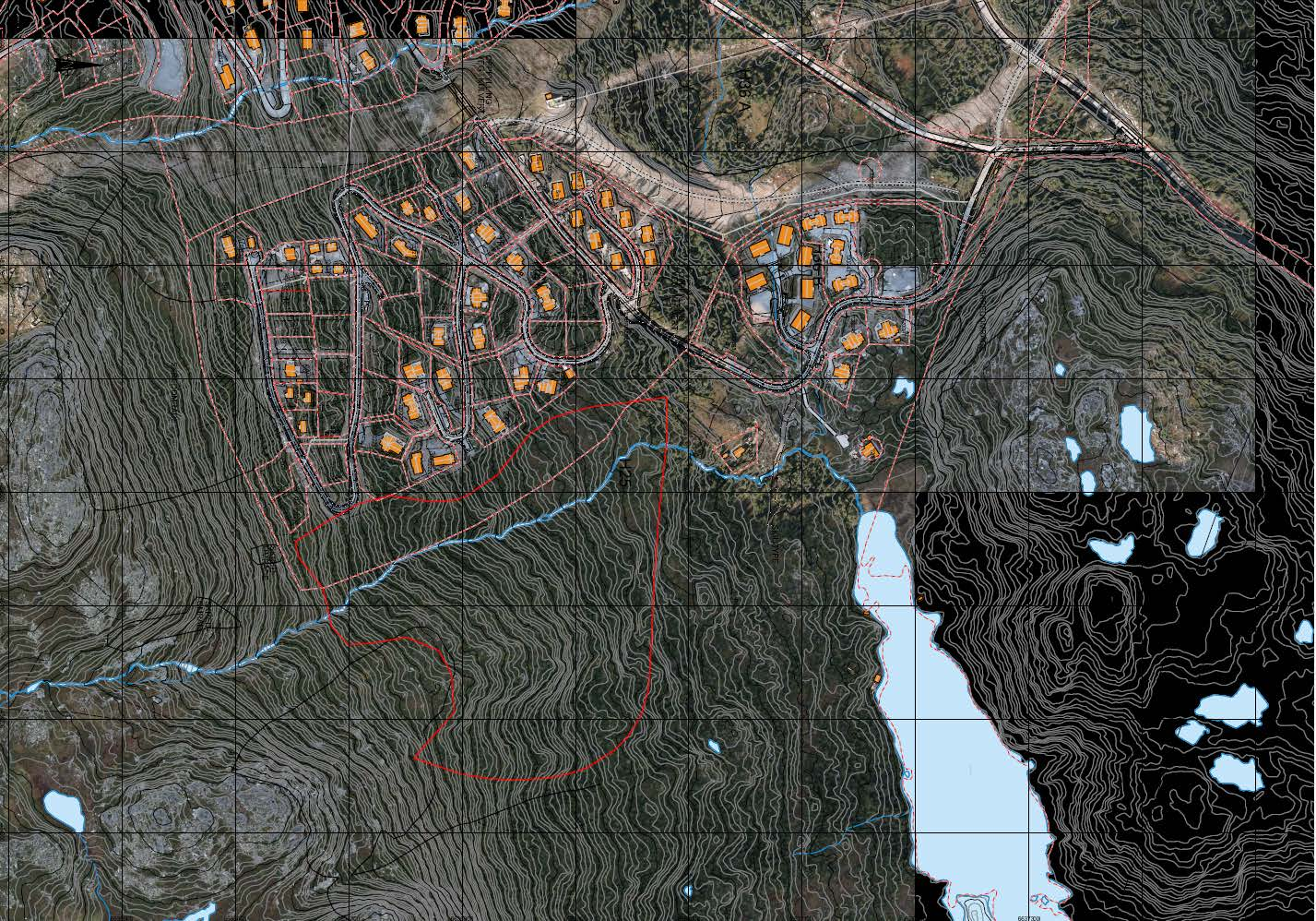 8 H36B H25 H27 Ny avgrensing av planområdet i nord Avgrensing av alpinformål i KDP Avgrensing av område