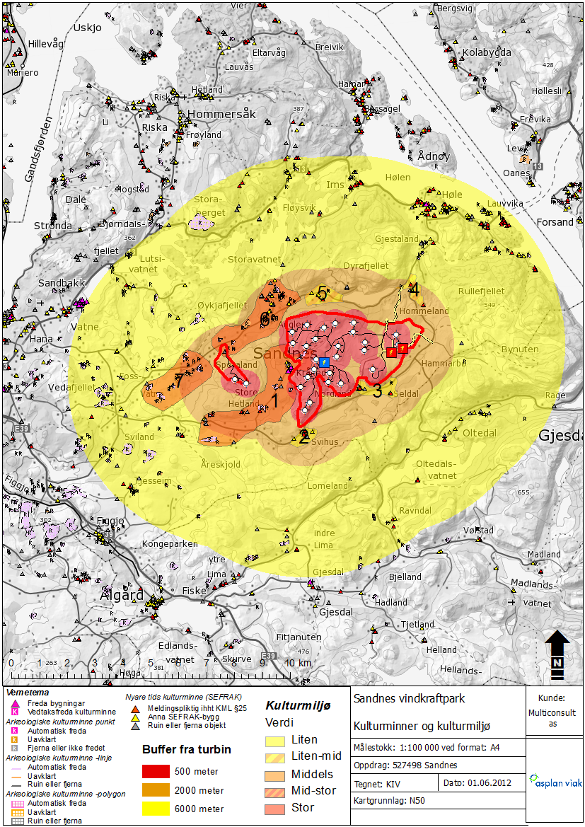 Sandnes vindkraftverk. KU fagtema kulturminner og kulturmiljø 22 Figur 5.