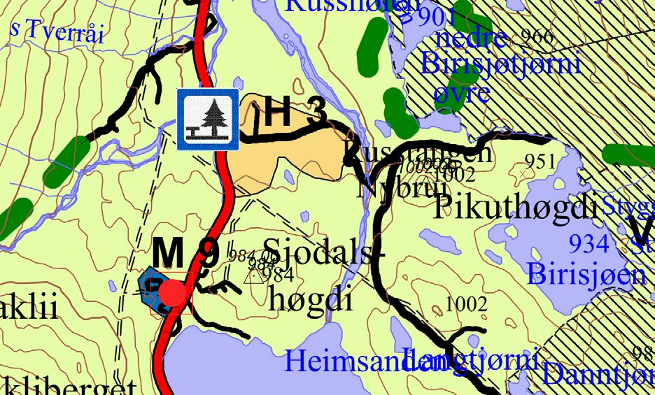 1. BAKGRUNNEN FOR PLANARBEIDET Legge til rette for hyttebygging i et område sør for Russtangen, avsatt (område H3) i kommunedelplan fro Sjodalen, Randsverk og Lemonsjøområdet (vedtatt av kommune