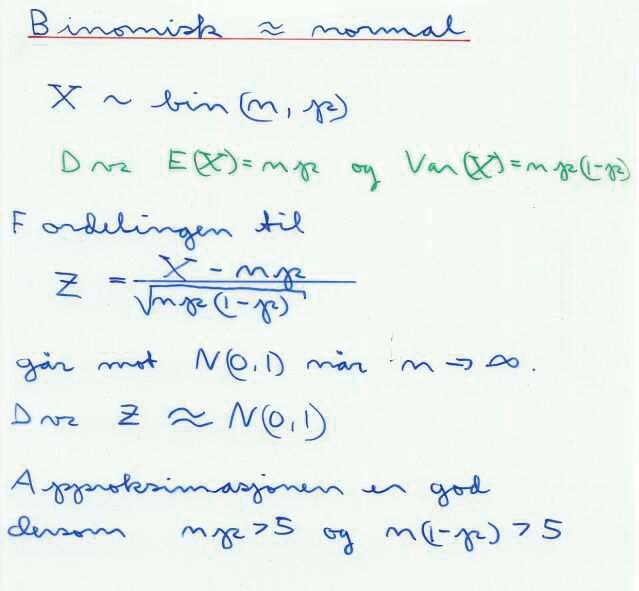 Repetisjo Biomial distributio: X = is the umber of successes i Beroulli trials