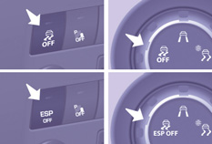 Sikkerhet under kjøring Funksjon av systemene ASR og ESC Funksjonskontroll 85 ANTISPINN (ASR) OG ELEKTRONISK STABILITETSKONTROLL (ESC) Disse systemene fungerer sammen med ABS-systemet og øker