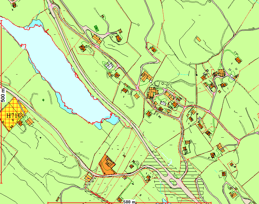 Eigedomen ligg i uregulert område innafor det som i kommuneplan for Radøy er definert som område for landbruk, natur og friluftsliv (LNF).