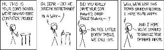 13 14 PreparedStatement ps = conn.preparestatement("insert INTO Poststed " + "VALUES (?,?)"); Her daughter is named Help I'm trapped in a driver's license factory. xkcd by Randall Munroe, http://xkcd.