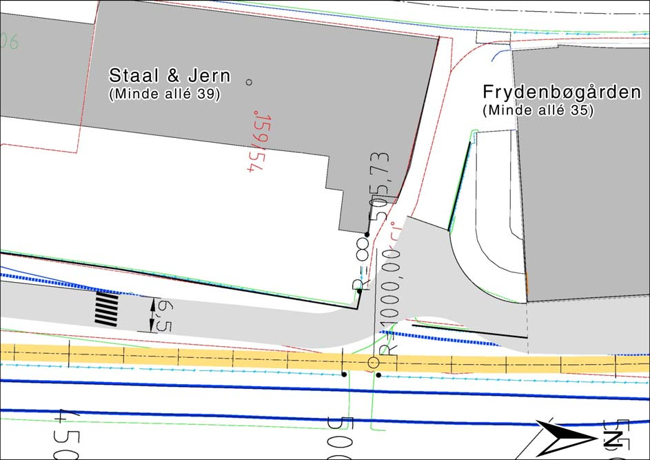 Figur 35: Skisse over oppryddet kryss mellom Staal &