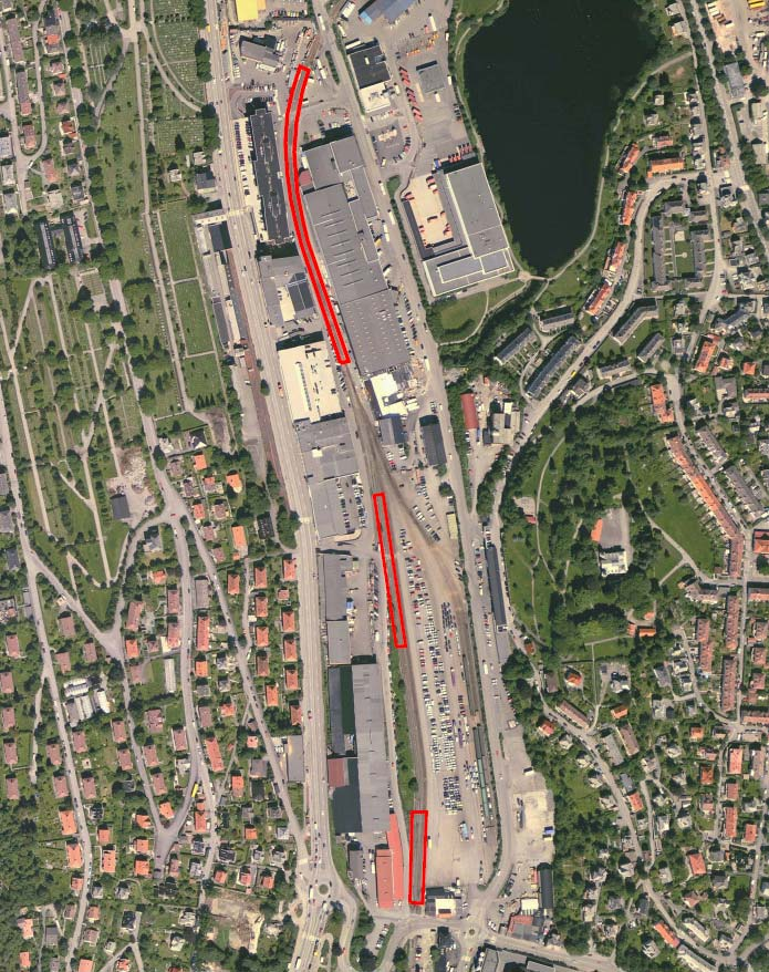 Vedlegg I Figur 3: Område hvor sykkelvegen bruker eksisterende jernbanespor