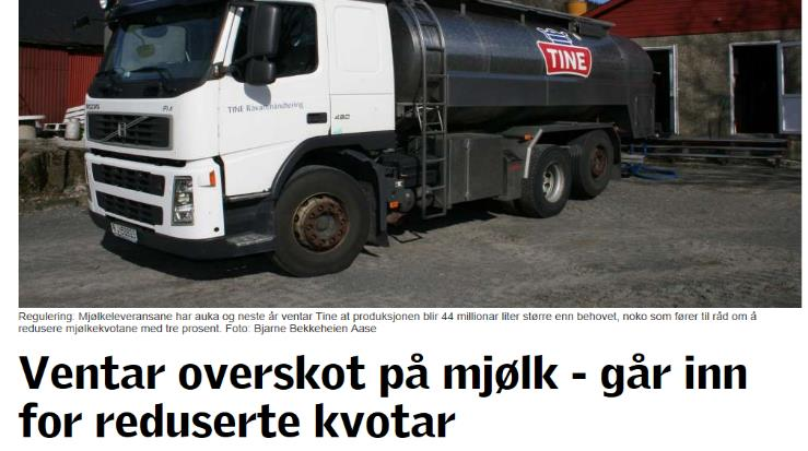 Markedssituasjonen for mjølk og storfekjøtt Markedssituasjon for norsk mjølk: - Stadig mer import - Eksporten