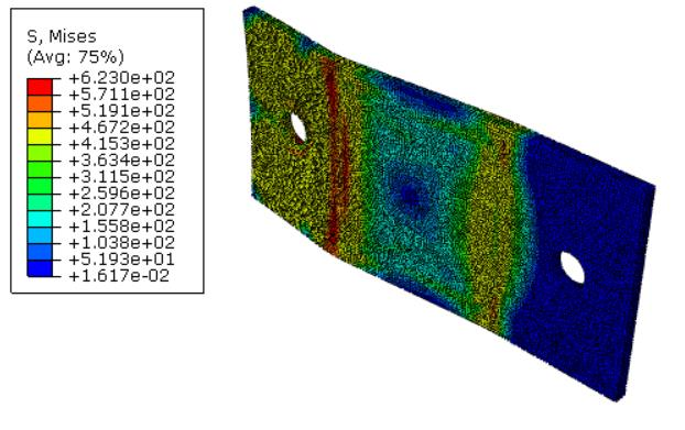 NTNU Masteroppgave 5 Figur 54 57 viser spenningsfordelingen i komponentene ved analysens slutt.