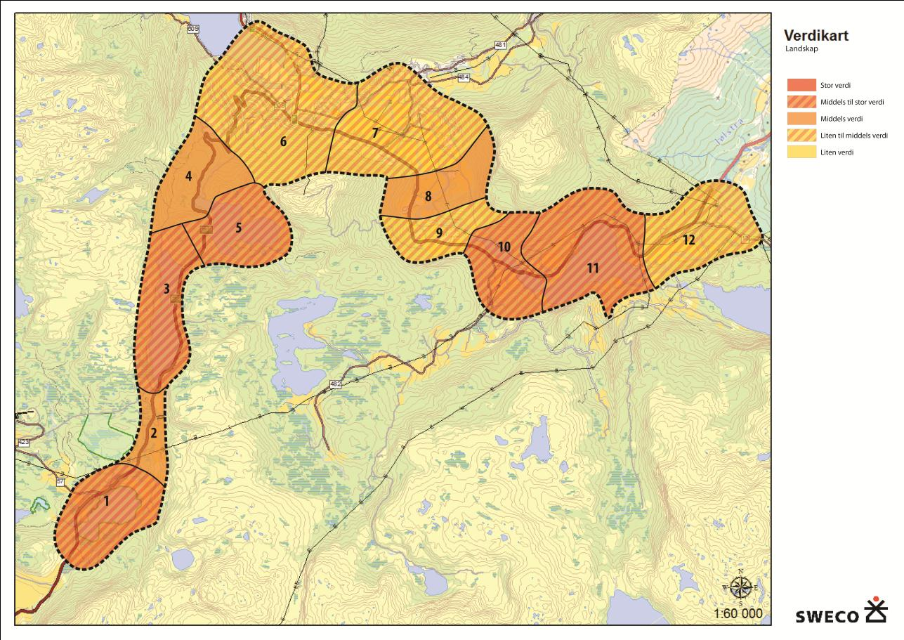 Konsekvensen for eit alternativ kjem fram ved at ein til slutt set saman konsekvensen for alle deltema. Denne samanstillinga er vist i kapittel 2. 1.