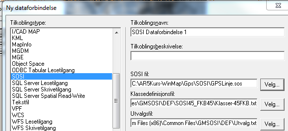 AR5-base. Her skal vi benytte overføring via GPS-måling på SOSI-format. 1.