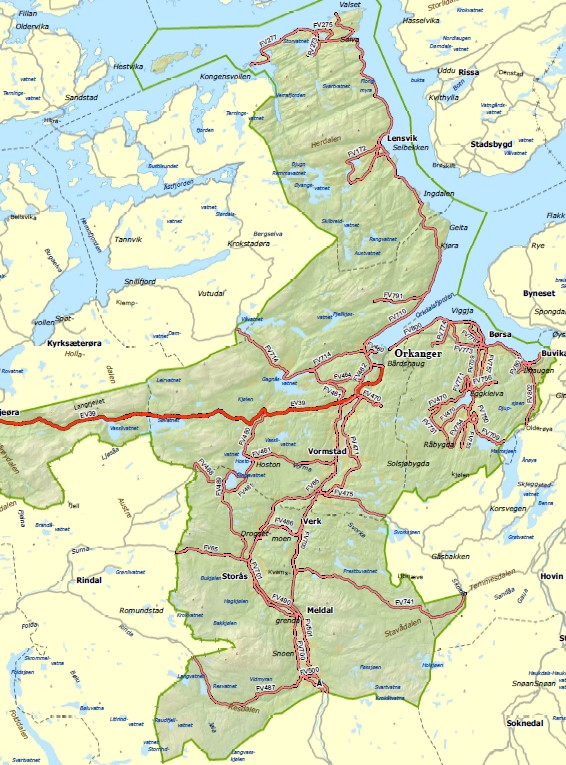 Driftskontrakt 2017-2022 1603 Orkdal Tilbudsåpning 16 jan Ca 500 km riks-og fylkesveier i tillegg til gang-og sykkelveier i Agdenes, Orkdal, Skaun, Meldal og deler av Hemne kommune 1.Mesta AS: 207.