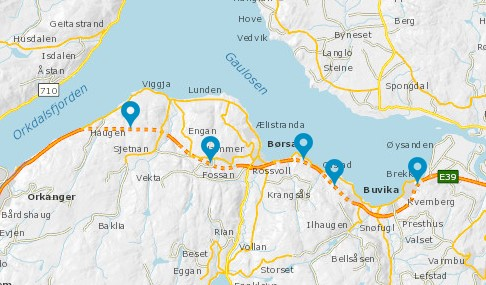 E39 OPS Utbedring tunneler iht Tunnelsikkerhetsforskriften Alle tunnelene over 500 m utbedres ila 2017-2018 Økt viftekapasitet for å oppnå større brannventilasjon.