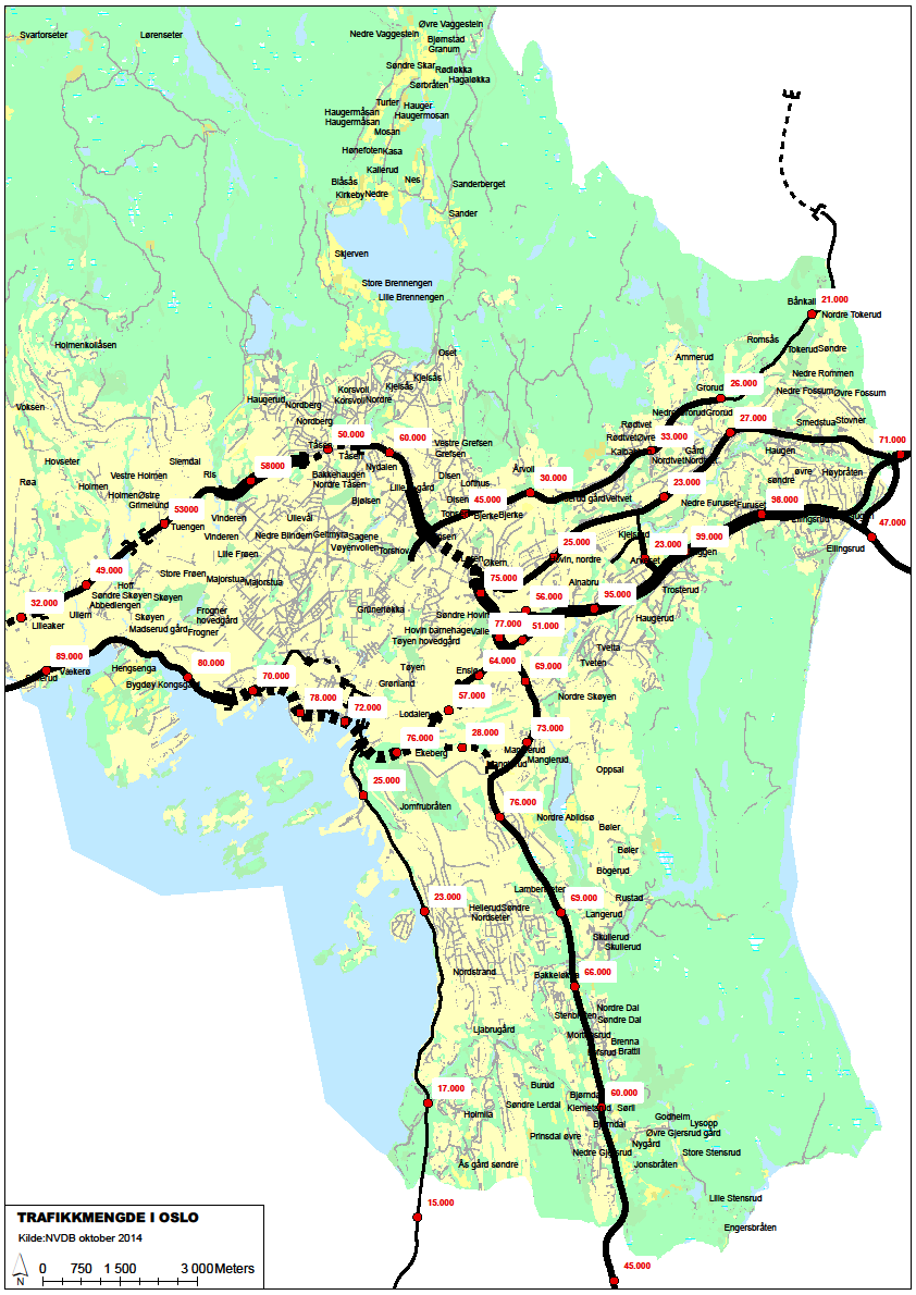 Høy trafikkbelastning på