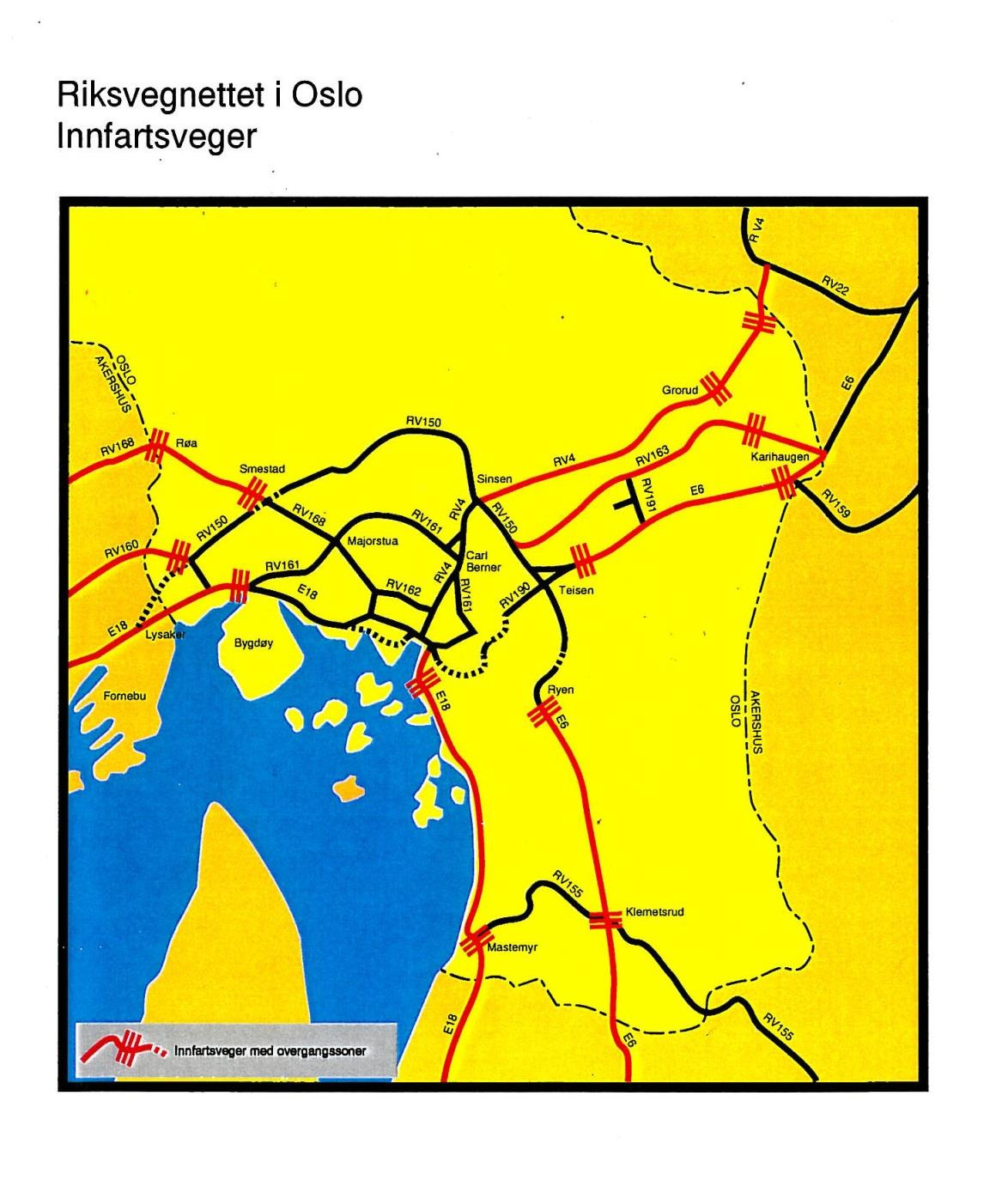 Innfartsveger med overgangssoner Skisser fra 1996