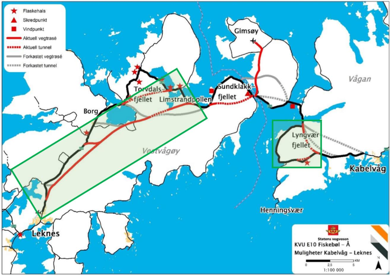 3.6 Resultater for enkeltprosjekter KVU-en har i tillegg til å splitte opp konseptene i delstrekninger også analysert lønnsomheten til utvalgte enkeltprosjekter. Resultatene er vist i Tabell 3-9.