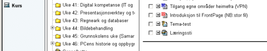 Ved å gjøre det på denne måten kan læreren gjøre klart Classfronter- rommet med fjorårets læringsressurser, mens årets læringsressurser basert på alternative pedagogiske metoder legges ut i rommet