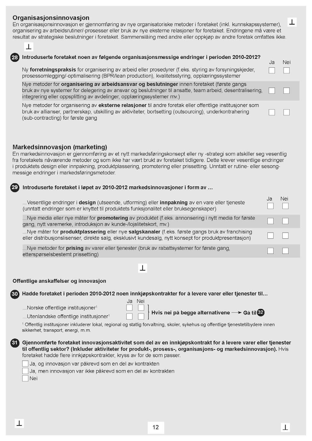 Innovasjon i norsk næringsliv 2010-2012