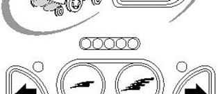 Betjeningspanel R-Net LED Makshastighetsindikator Hastighet Angir innstilt makshastighet for rullstolen 1-2 lamper = lav hastighet 3-4 lamper = middels hastighet 5 lamper = makshastighet Kjøreprofil