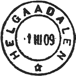 HELGÅDALEN HELGAADALEN poståpneri, i Værdalen herred, ble opprettet med virksomhet fra 01.07.1887 og med ukentlig kjørende bipostrute til/fra Vuku poståpneri. Sirk. 17, 6.7.1887. Iht rettskrivningsreformen av 1917 ble navnet skrevet HELGÅDALEN.