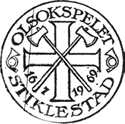 Stempel nr. S3 Type: Motiv Brukstid 17.-31.07.1966 OLSOKSPELET STIKLESTAD Stempel nr. S4 Type: Motiv Brukstid 16.-30.07.1967 OLSOKSPELET STIKLESTAD Stempel nr. S8 Type: Motiv Brukstid fra 15.06.