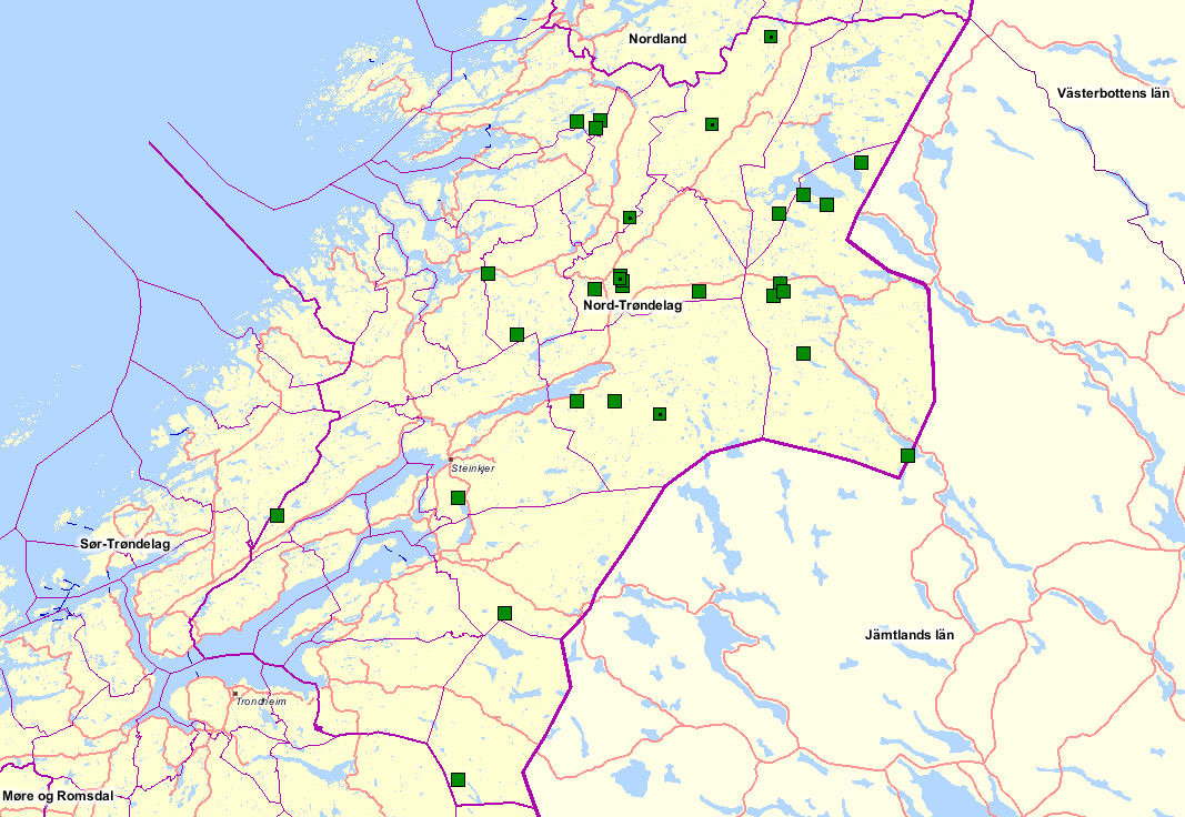 antatt) 91 gaupeskader på rein i 2009 i region 6.