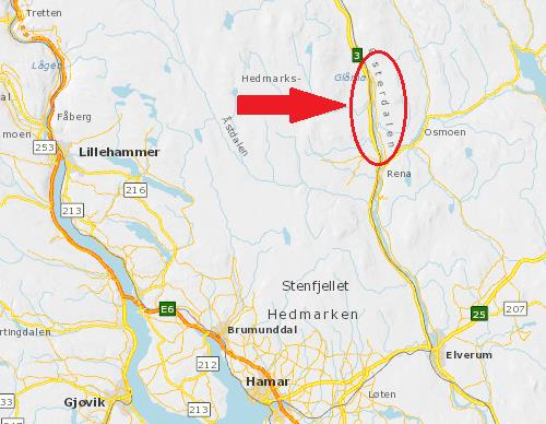 4.2 Fv 606 Rena leir Steinvik bru Den aktuelle strekningen ligger på østsiden av Glomma, parallelt med Rv 3 i Østerdalen.