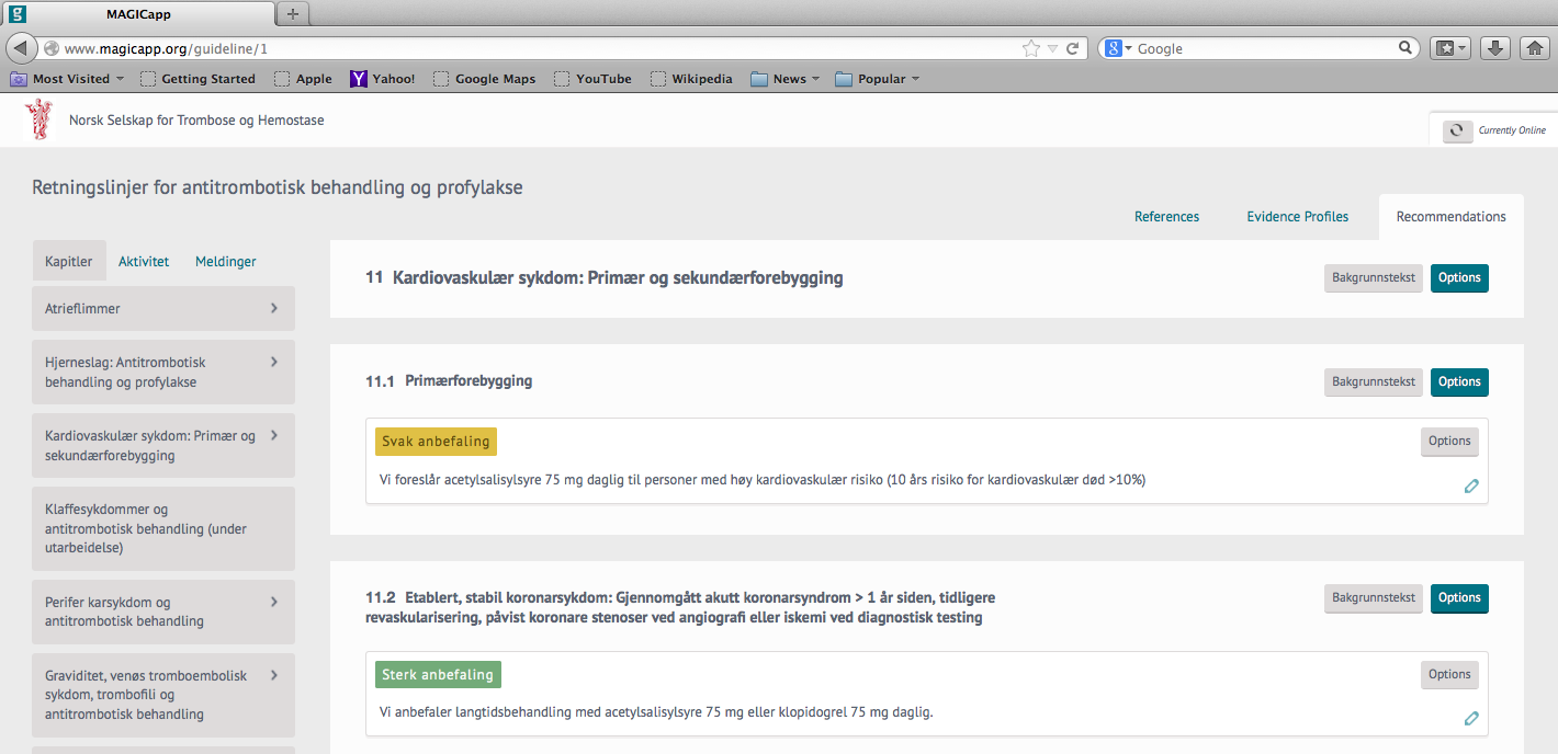 Og slik ser retningslinjen ut (skriv inn www.blodfortynnende.
