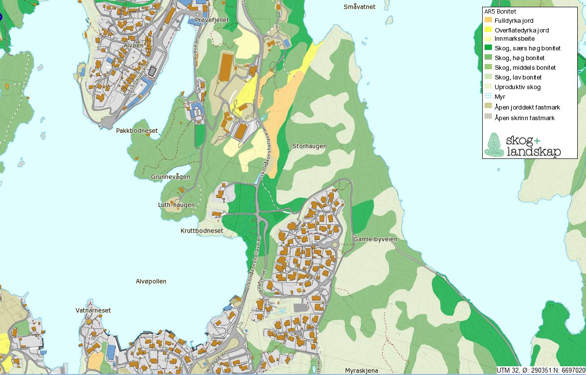 Lokalisering og naturgrunnlag Sammenlignet med kystfjellene lengre øst er årsnedbøren relativt lav langs den ytre vestlandskysten (Moen 1998). Antall nedbørsdager ligger i snitt på 200-220 dager (>0.