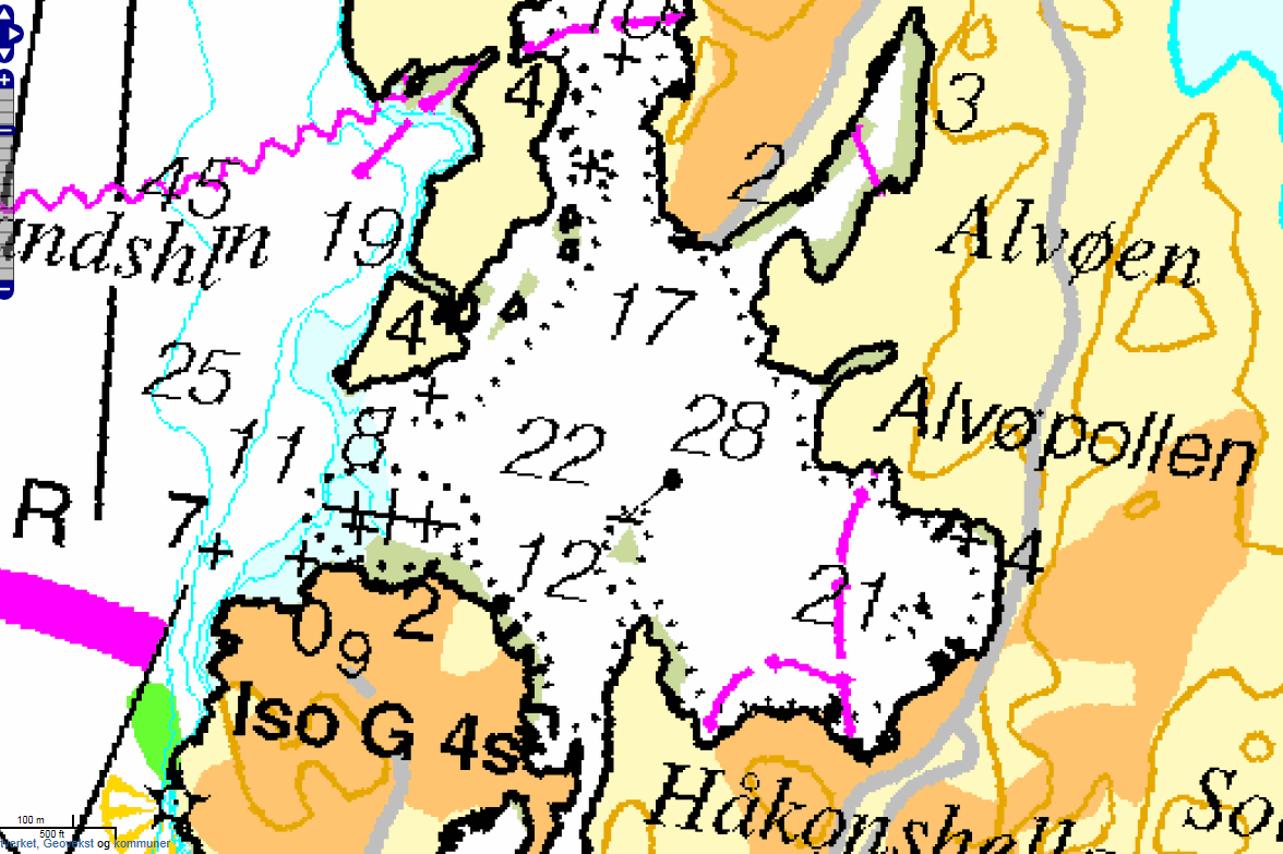 9.3 Sjøkart for Alvøypollen