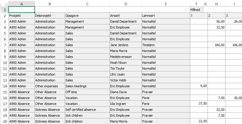 excel (og pdf /