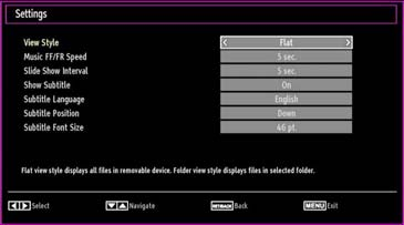 Media Browser Settings Instant Recording IMPORTANT: To record a programme, you should first connect a USB disk to your TV while the TV is switched off.