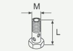 Banjo D1a 6 mm, D2i 10 mm, L 10 mm