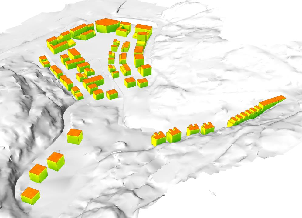 Nasjonalt og internasjonalt samarbeid 13 Figur 4: 3D-solkart av Bjørndalen, sett fra nord.