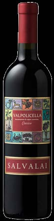 RØDVIN Salvalai Valpolicella Classico Veneto, Italia Konsentrert aroma av kirsebær og litt mandel. Saftig struktur, samt moderate og godt integrerte tanniner.