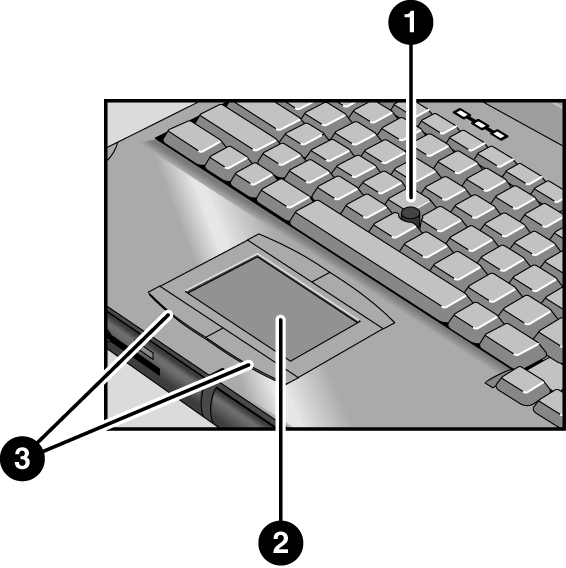 Bruke OmniBook Bruke OmniBooks pekeenheter Bruke OmniBooks pekeenheter To pekeenheter (pekestikke og berøringsmatte) er bygd inn i OmniBook.