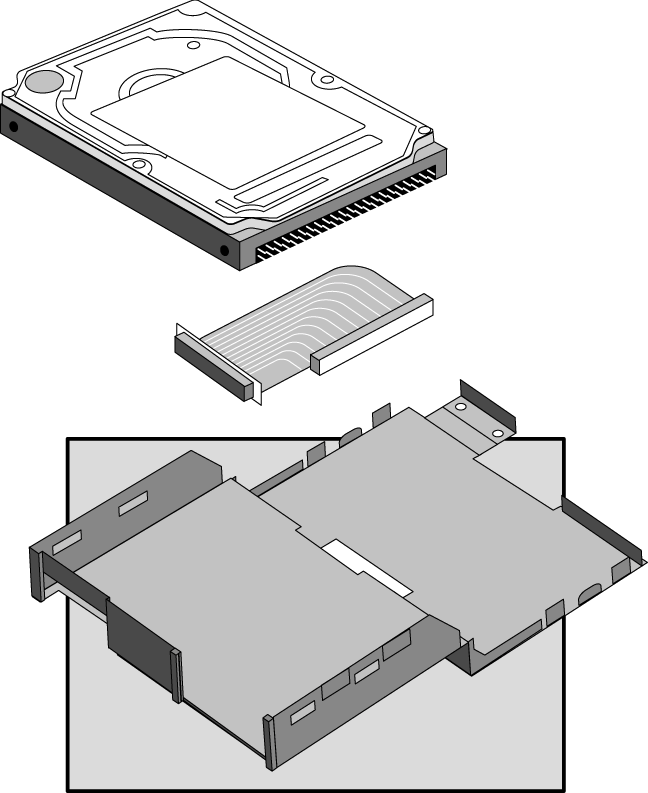 Utvide OmniBook Installere en harddisk 4. Koble den interne kontakten og kabelen fra harddisken.