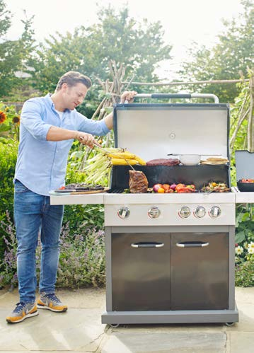 Jamie Oliver gassgriller er utformet slik at matlaging til selv en hel gjeng blir superenkelt.