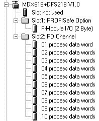 7 Prosjektering med PROFINET Prosjektering av PROFINET IO-Controller Trekk "MDX61B+DFS21B" [2] over til PROFINET IO/System med musen og tilordne PROFINET-stasjonsnavnet.