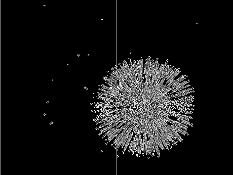 Juster innstillingene for funksjonene mens du henviser til «Bruke menyen» (s. 4). Lage et overlagret bilde med fyrverkeri ([b MULTI FIREWORKS]-modus) 1 Velg [b MULTI FIREWORKS].