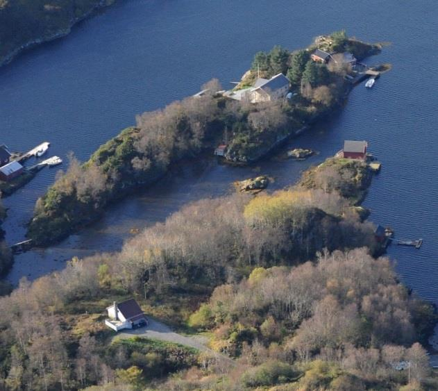 Skråfoto, Nordhordland Digitalt 2011 Flom, skred og andre natur- og miljøforhold Eigedomen er plassert i skjergarden på Nordbø.