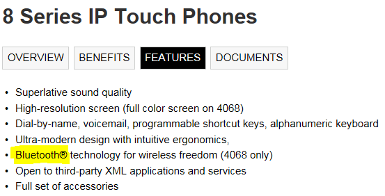 Fasttelefon for jobb systemtelefoner - Bluetooth Det er ganske vanlig at bedrifter har eget internt telefonsystem såkalte systemtelefoner.