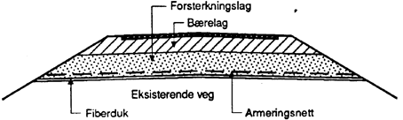 Tykkelsen av bærelaget skal normalt ikke reduseres ved bruk av armeringsnett. Armeringen kan bestå av geonett, geokompositter eller vevd fiberduk.