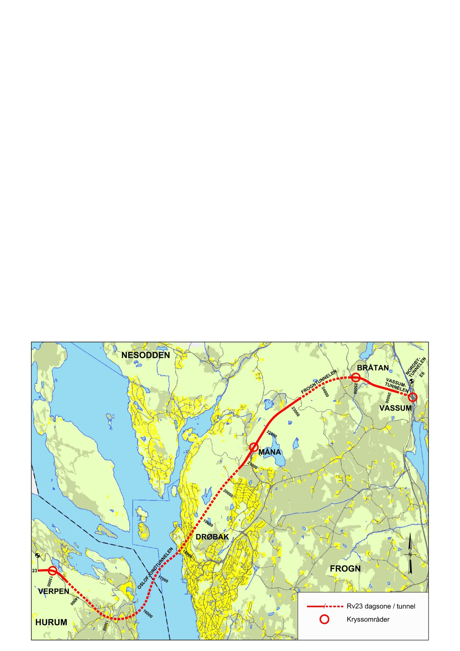 Side: 2 Prosj. nr Rv 23 Oslofjordforbindelsen Byggetrinn 2 Dato: 11286 Reguleringsplan 10.01.2014 Dok. nr Sign Rev.: MV-103 Naturmiljø.